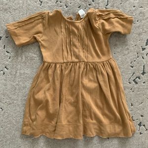 Button back Kate Quinn dress in Camel